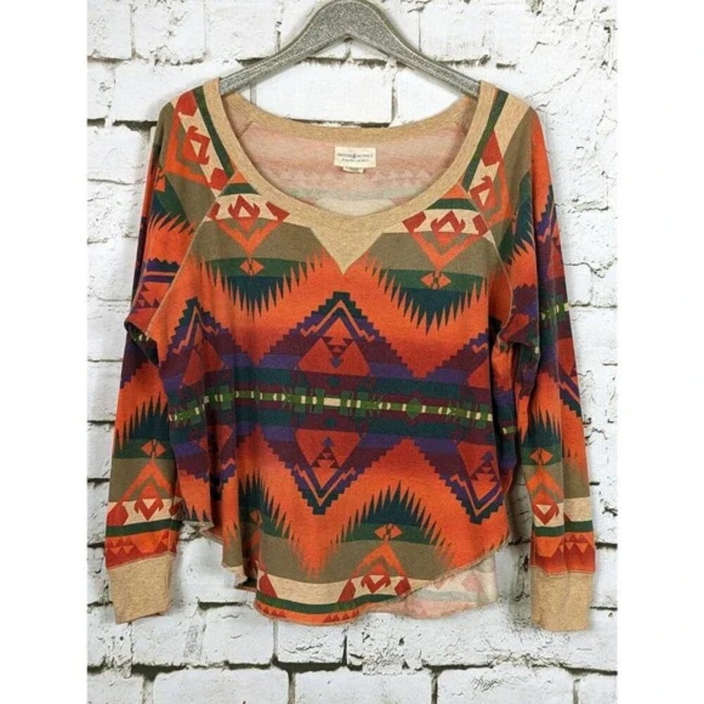DENIM & SUPPLY RALPH LAUREN Santa Fe Southwestern Print Thermal Knit Top